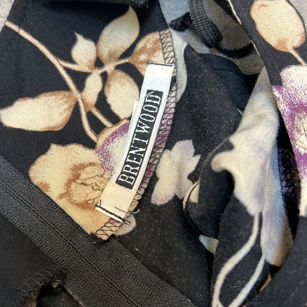 Brentwood Floral Black and Purple Women's Dress - Picture 4 of 5